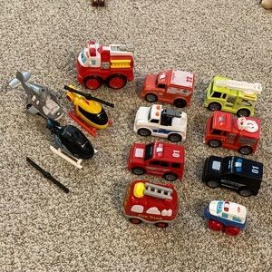 Colorful Emergency Vehicle Toy Set